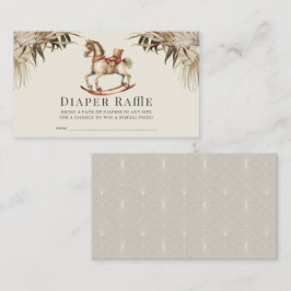Tarjeta De Recepción Boho Rocke Horse Diaper Raffle Ticket