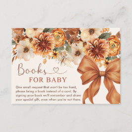 Tarjeta De Recepción Boho Rustic Fall Floral Baby Shower Fiesta