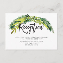 Tarjeta de recepción Boho Rustic Floral Wedding