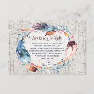 Tarjeta De Recepción Boho rústico Baby Shower Bohemioks para el bebé