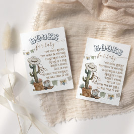Tarjeta De Recepción Boho rústico Country Boy Shower libros para bebé