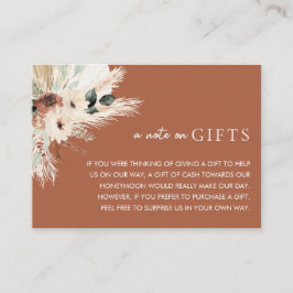 Tarjeta De Recepción Boho Rústico Flora Boda Deseando Bien Regalos Tarj