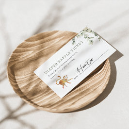 Tarjeta De Recepción Boho Safari Baby Shower Diaper Raffle Ticket