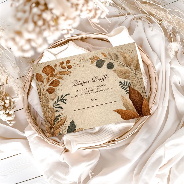 Tarjeta De Recepción Boho Safari Baby Shower Diapper Raffle (Subido por el creador)