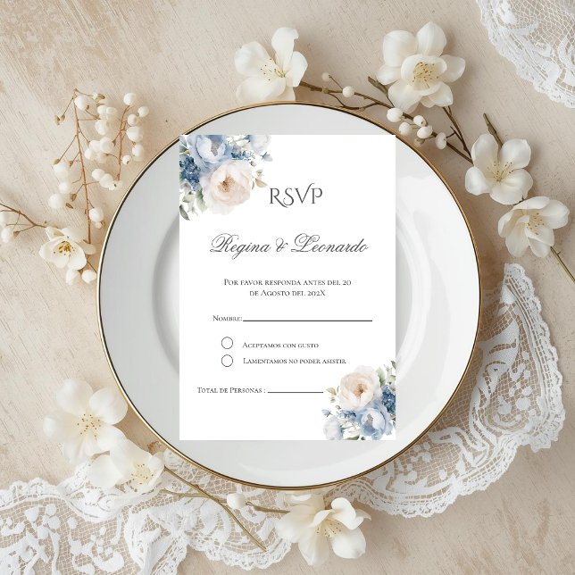 Tarjeta De Recepción Boho Spanish Wedding RSVP Card (Subido por el creador)