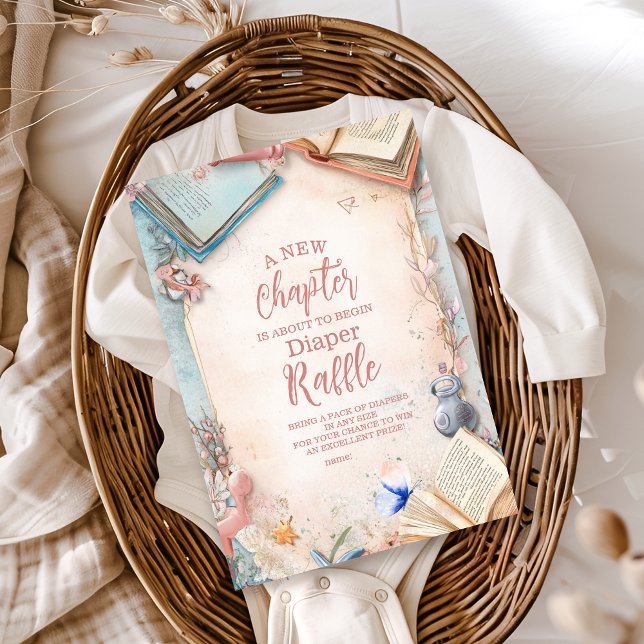 Tarjeta De Recepción Boho Storybook Diapper Raffle (Subido por el creador)