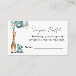 Tarjeta De Recepción Boho suave Oso Azul Cubo Bienvenida Bebé Ducha