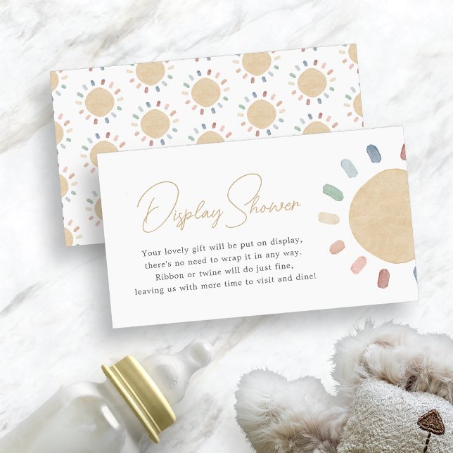 Tarjeta De Recepción Boho Sun Baby Shower (Boho Sun Baby Shower Enclosure Card
)