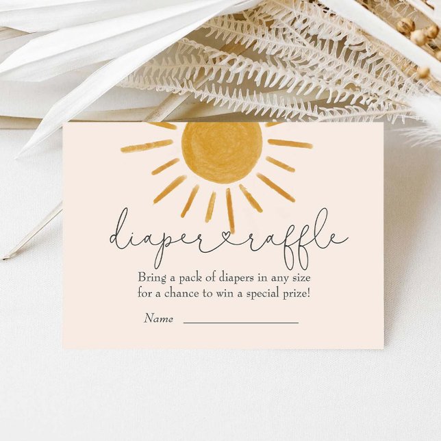 Tarjeta De Recepción Boho Sun Baby Shower Diaper Raffle (Subido por el creador)
