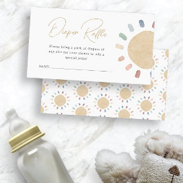 Tarjeta De Recepción Boho Sun Diaper Raffle