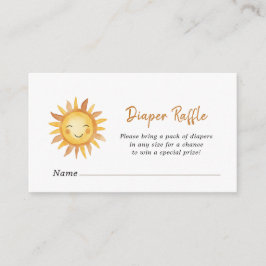 Tarjeta De Recepción Boho Sunshine Baby ducha Diaper Raffle