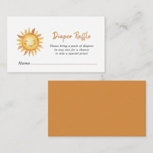 Tarjeta De Recepción Boho Sunshine Baby ducha Diaper Raffle