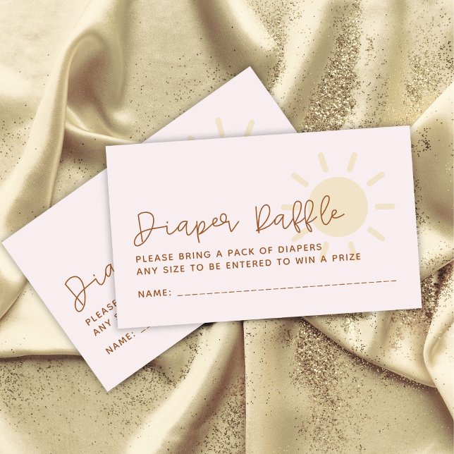 Tarjeta De Recepción Boho Sunshine Baby Shower Diaper Raffle (Subido por el creador)