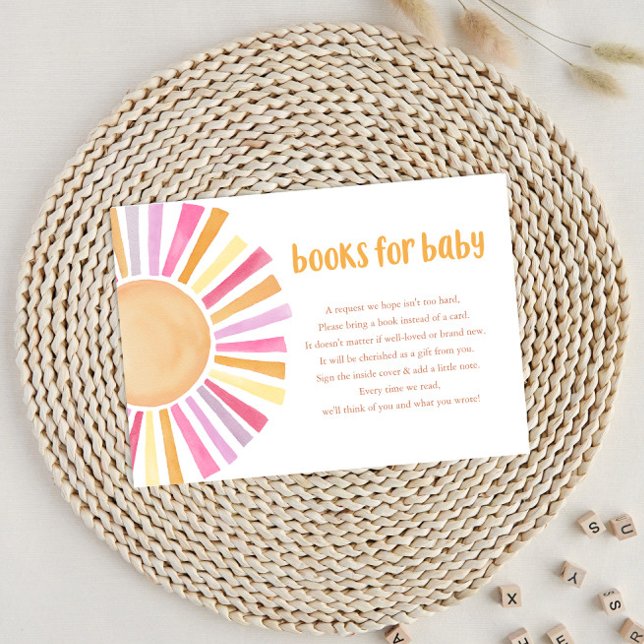 Tarjeta De Recepción Boho sunshine chica libros de ducha para bebé (Subido por el creador)