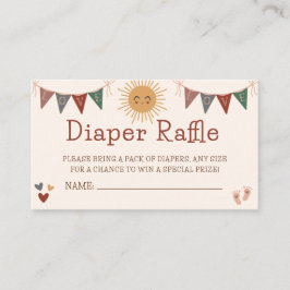 Tarjeta De Recepción Boho Sunshine Diaper Raffle Baby Shower