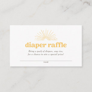 Tarjeta De Recepción Boho Sunshine Sun Diaper Raffle Ticket
