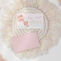 Boho Teddy Bear Chica Baby Shower Diaper Raffle