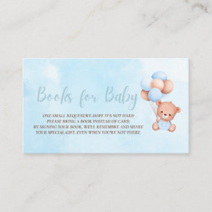 Tarjeta De Recepción Boho Teddy Lleva Libros De Baby Shower Para Bebés