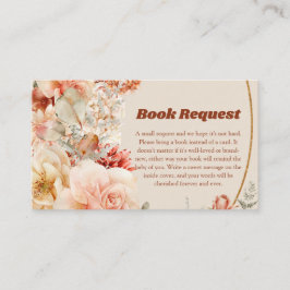 Tarjeta De Recepción Boho terracotta borgoña solicitud de libro de orfe