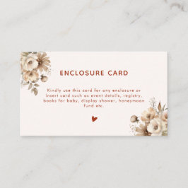 Tarjeta De Recepción Boho Terracotta Bridal Shower Floral