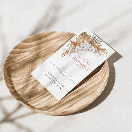 Tarjeta De Recepción Boho Terracotta Cuán grande es la carta del Belly 