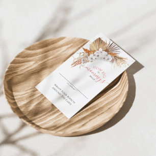 Tarjeta De Recepción Boho Terracotta Cuán grande es la carta del Belly 