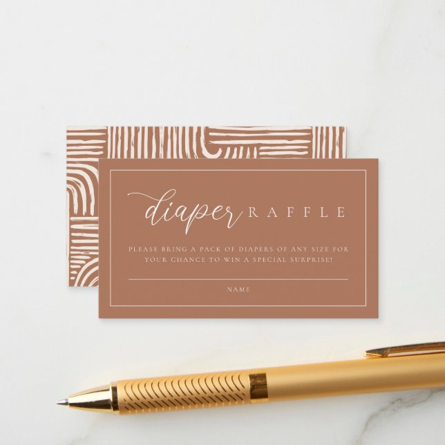 Tarjeta De Recepción Boho Terracotta Gender Neutral Baby Shower (Anverso/Reverso In Situ)