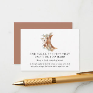 Tarjeta De Recepción Boho Terracotta Moon Book Request Card