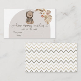 Tarjeta De Recepción Boho usa Baby Shower para adivinar cuántos cangrej