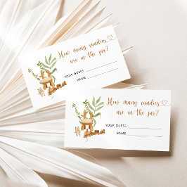 Tarjeta De Recepción Boho vivero cuántas cartillas de caramelo