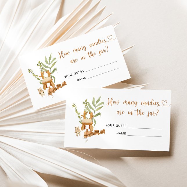 Tarjeta De Recepción Boho vivero cuántas cartillas de caramelo (Subido por el creador)