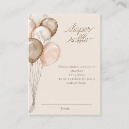 Tarjeta De Recepción Boho Watercolor Baby Shower Diaper Raffle