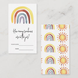 Tarjeta De Recepción Boho Watercolor Cuántas arcos hay en el frasco