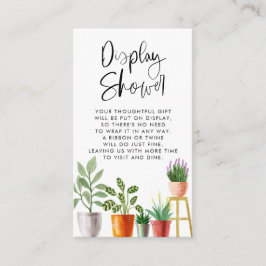 Tarjeta De Recepción Boho Watercolor Potter Hogares Mostrar Ducha