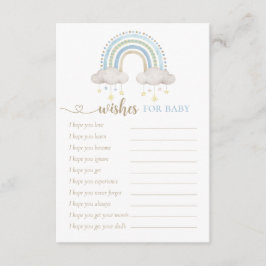 Tarjeta De Recepción Boho Watercolor Rainbow Baby Shower desea