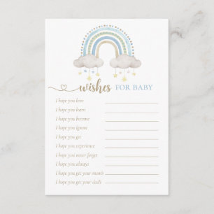 Tarjeta De Recepción Boho Watercolor Rainbow Baby Shower desea