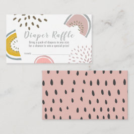 Tarjeta De Recepción Boho Watermelon Baby Shower Diaper Raffle