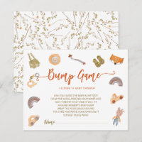 Boho Waterolor Baby Shower Bump Game Enclosure Car