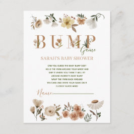 Tarjeta De Recepción Boho Waterolor Floral Baby Shower Bump Juego