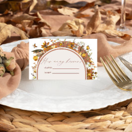 Tarjeta De Recepción Boho Wildflower adivina cuántos besos de juego de 