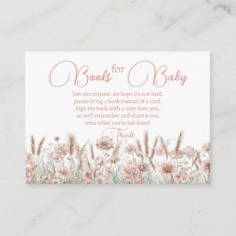 Tarjeta De Recepción Boho Wildflower Books for Baby Card | Neutral Baby