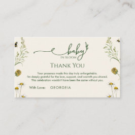 Tarjeta De Recepción Boho Wildflower Thank You Enclosure Card 
