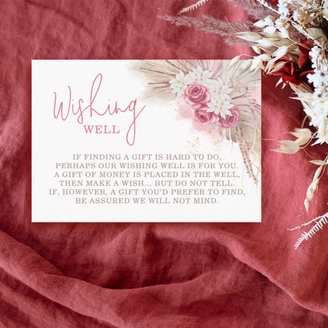 Tarjeta De Recepción Boho Wire Well Pampas Grass Baby Shower (Subido por el creador)