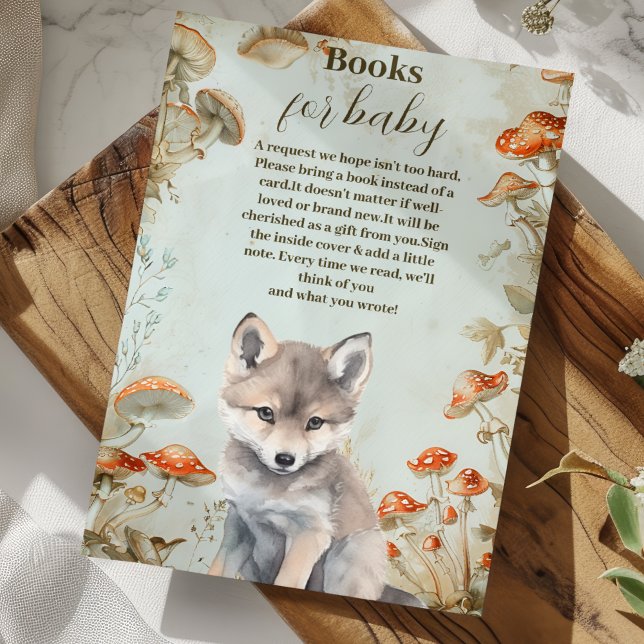 Tarjeta De Recepción Boho Woodland Baby Shower Books para el bebé (Subido por el creador)