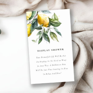 Tarjeta De Recepción Boho Yellow Lemon Garden Display Baby Shower