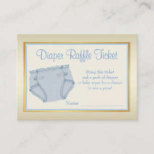 Tarjeta De Recepción Boicot Bebé Blue Gold Diaper Ticket
