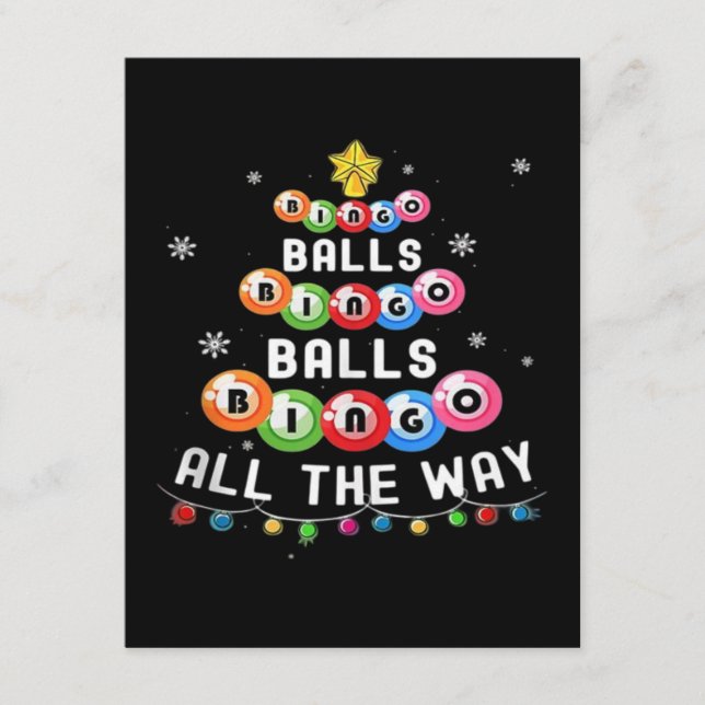 Tarjeta De Recepción Bolas de Bingo Bingo Todo el Camino  (Anverso)