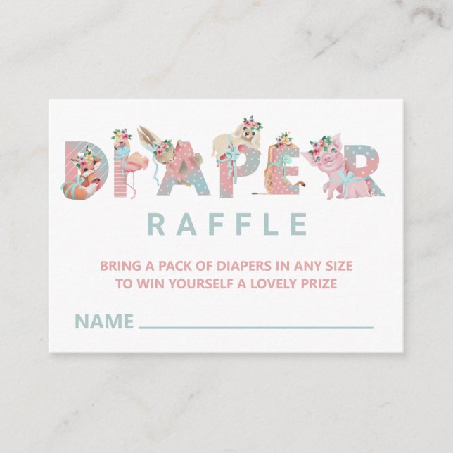 Tarjeta De Recepción *~* Boletines dulces y dulces para animales Diaper (Anverso)