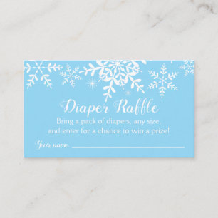 Tarjeta De Recepción Boleto azul de la rifa del pañal de Baby Shower de