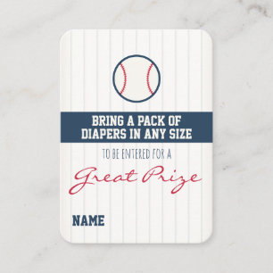 Tarjeta De Recepción Boleto Baby Shower Diaper Raffle Ticket